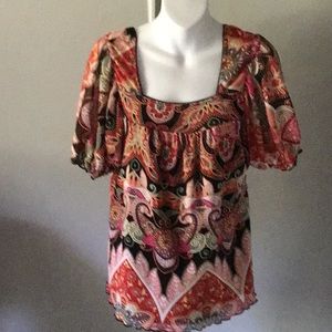 Multicolored Susan Lawrence Boho blouse